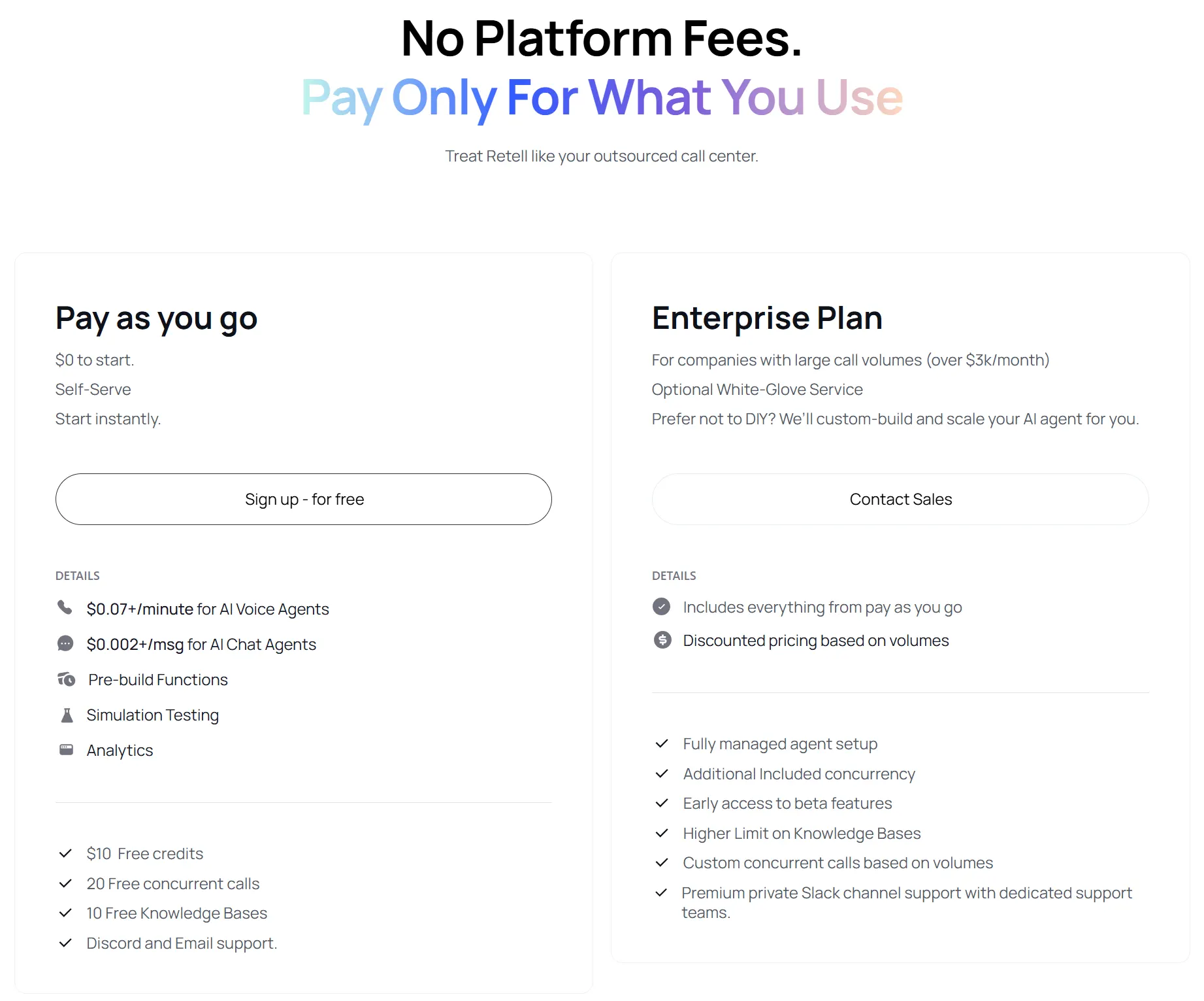 Retell AI Pricing) Retell AI Pricing