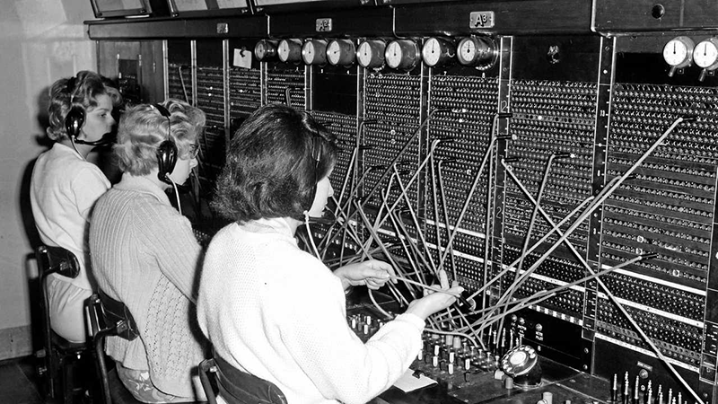 A Call Switching Telephony Switchboard in the early days Telephony Switchboard