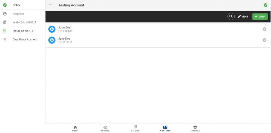 web phone address book web phone address book